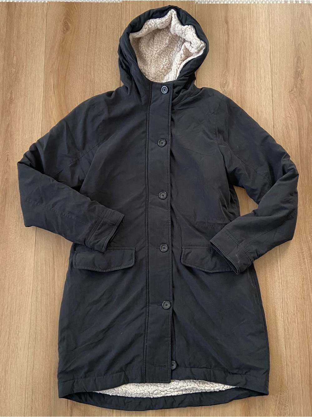 Abercrombie And Fitch Women’s Faux Sherpa Lined Winter Jacket Size Medium